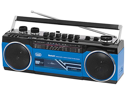 Rádio TREVI RR 501 BT (Azul - Digital - FM/MW/Bluetooth) Trevi - Áudio - digital, fm/mw, bluetooth, usb, SD, leitor de cassetes