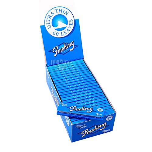 Papel para Liar SMOKING Azul (70x37 mm - 60 Folhas) Smoking - Acessórios de fumar - azul, 70x37 mm, 60 folhas