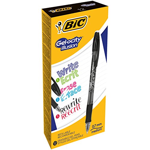 Canetas de Gel Bic Gel-O-City Illusion Preta e Azul BIC - Canetas - termosensible, suavidade, grip de borracha, corrigível