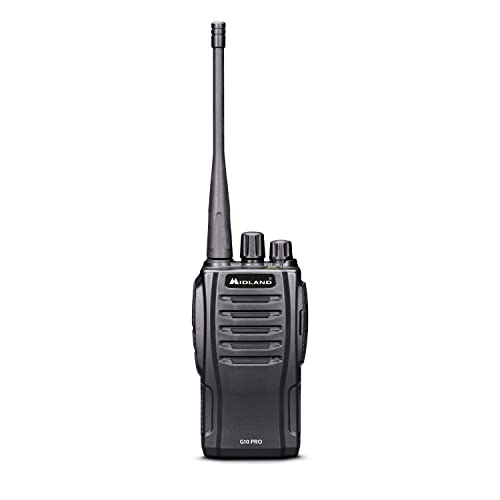 Walkie-Talkie MIDLAND G10 PRO (8 Canais - Até 12 Km - Até 18h - Preto) Midland - Rádios bidirecionais - 8 canais, 12 km, 18h autonomia, PMR446