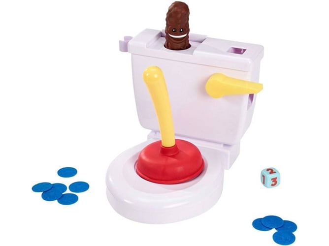 Jogo de Tabuleiro MATTEL GAMES Flushin' Frenzy (Idade Mínima: 4) Mattel Games - Brinquedos - 2-4 jogadores, mais de 5 anos, retrete, fichas