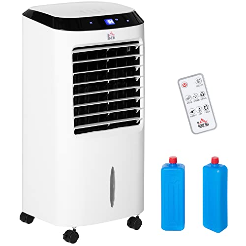 Arrefecedor de Ar HOMCOM 824-010WT (10 L - 40 m³/h) HOMCOM - Eletrodomésticos - 10 L, 40 m³/h