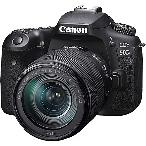 Kit Máquina Fotográfica Reflex CANON EOS 90D + EF-S 18-135mm f/3.5-5.6 IS USM (APS-C) Canon (UK) Ltd - Câmeras - kit, máquina fotográfica reflex, canon eos 90d, ef-s 18-135mm f/3.5-5.6 is usm