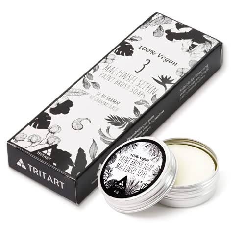 Tritart Limpiador de Pincéis para Pintura Acrílica e Água Tritart - Soluções de limpeza de pincéis de tinta - limpa-pincéis, pinturas acrílicas, sabão para artistas