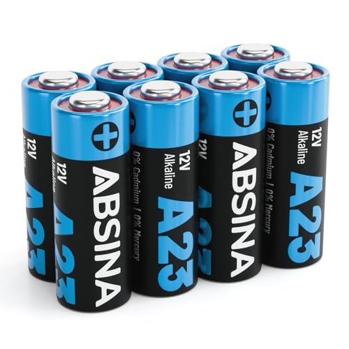 Pilhas ABSINA 8X Bateria 23A 12V para Portões de Garagem e muito mais ABSINA - Baterias - bateria, 23A, 12V, portão de garagem