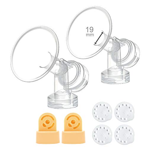 Medela 19 Mm Single Piece Cup With Valve And Membrane For Milk Extraction Maymom - Acessórios para bomba de mama - 19 mm, valva, membrana, bpa free