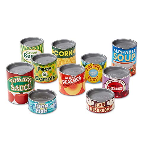 Jogo de Tabuleiro MELISSA & DOUG House! Grocery Cans (3 Anos) Melissa & Doug - Brincadeira de faz de conta - bocas de encaixe, 16 peças, jogo de imaginação