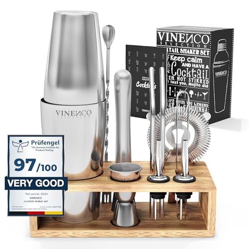Conjunto de 3 Garrafas COCTELES com Suporte Boston e Acessórios Vinenco - Máquinas de venda - 3 garrafas, suporte boston, acessórios