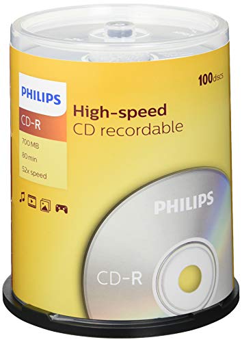 Leitor de CD PHILIPS CR7D5NB00/00 (Preto) Philips - Mídias vazias - CD-R, 700 MB, preto, 1 m