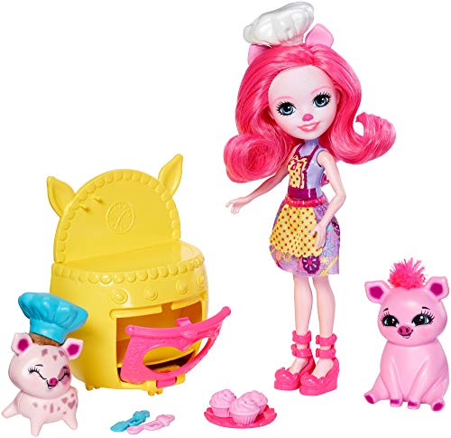 Conjunto de Bonecos ENCHANTIMALS Enchantimals Mattel - Conjuntos de brinquedos - Petya Pig, Streusel, forno amarelo, acessórios