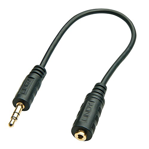 Cabo de Áudio LINDY (Jack 3.5mm - Jack 2.5mm - 20 m - Preto) Lindy - Cabos de áudio e vídeo - 20 m, 3.5mm, 2.5mm, 28 AWG