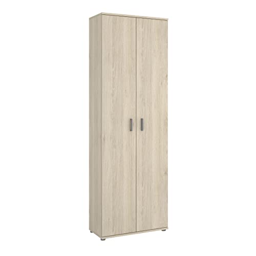 Armário Sapateiro RIMOBEL Fit Madeira (Castanho - Melamina - 190 x 61 x 35 cm) DEKIT - Guarda-roupas - 2 portas, 6 prateleiras, pés ajustáveis, melamina