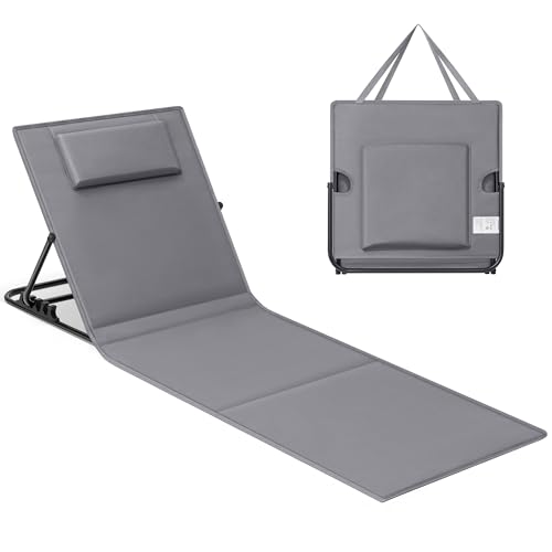 Espreguiçadeira de Praia SONGMICS Cinzento (158x55cm) SONGMICS - Cadeiras - cinzento, pvc, 158x55cm, 2,5 kg