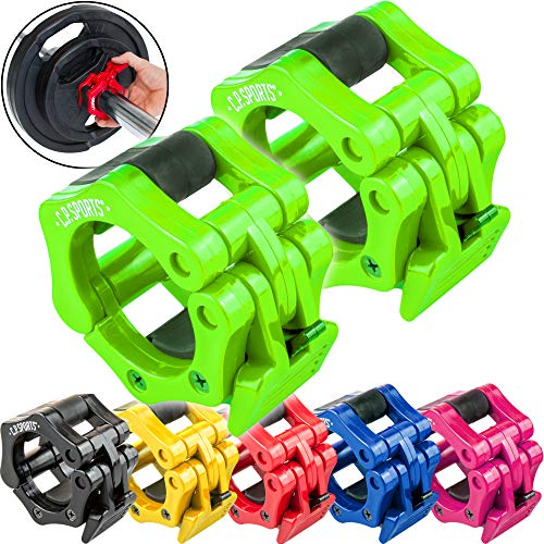 C.P. Sports 25Mm 28Mm 30Mm 50Mm Verde Conjunto de Suporte para Barras C.P. Sports - Travas de barras de peso - conjunto, suporte, barras, verde