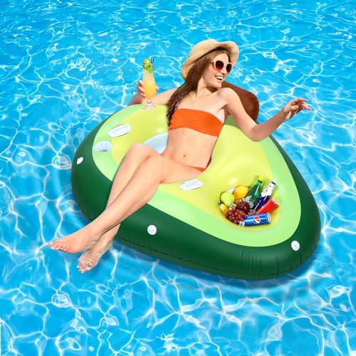Flutuador Insuflável MOKO (Laranja - 153x90 cm) MoKo - Brinquedos - PVC espesso, 153x90 cm, cadeira flutuante, piscina