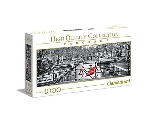 Puzzle 2D CLEMENTONI Amsterdam - Bicicleta (1000 peças) CLEMENTONI - Quebra-cabeças - puzzle 2d, clementoni amsterdam, bicicleta, 1000 peças, coleção 2d, cores verde amarelo