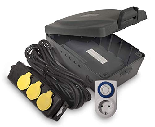 Caixa Elétrica LUCECO MASTERPLUG Wbxip36T/E-Mp MASTERPLUG - Fios e cabos elétricos - caixa elétrica, impermeável, ip54, exterior, cabo de extensão, tomadas schuko, temporizador