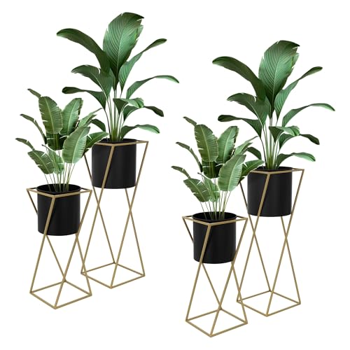 Suporte de Plantas ML-DESIGN (Preto - Aço - 21.1 x 21.1 x 51 cm) ML DESIGN modern living - Móveis de exterior - preto, aço, 21.1x21.1x51cm