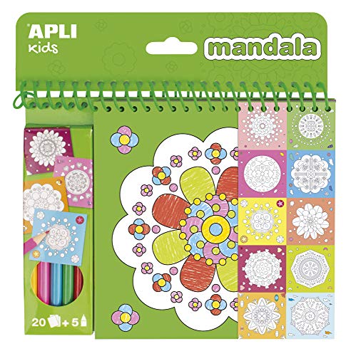 Bloco de Desenhos Apli Kids Mandala (Idade Mínima Recomendada: 3 anos) Apli kids - Livros - bloco, desenho, mandala, crianças