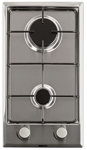 Placa de Gás BEKO HDCG 32220 FX Integrado BEKO - Cooktops - 2 focos, integrado, controles frontais, segurança