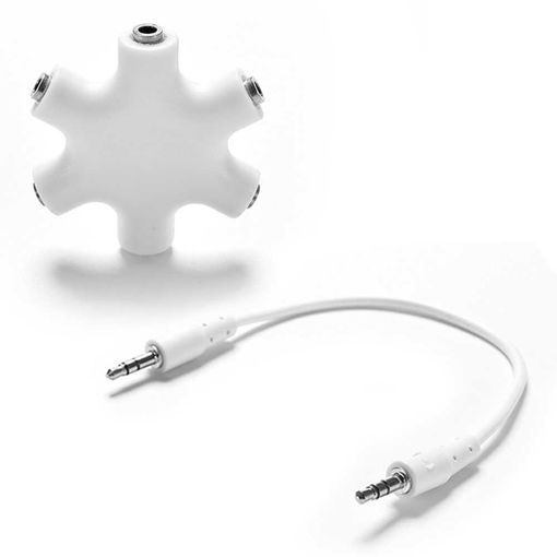 Cabo Adaptador StarTech.com 6x3.5mm F/F Branco Ociodual - Acessórios de áudio - adaptador, 6x3.5mm, branco