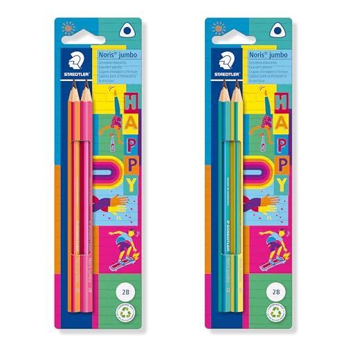 Lápis Triangulares STAEDTLER Jumbo (Multicor) Staedtler - Lápis - triangular, multicor, ergonômico, preciso