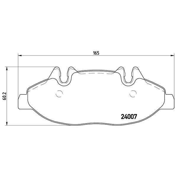 Conjunto de Almofadas + Tu Brembo 50050 (Recondicionado Como Novo) BREMBO - Sistema de freios de veículos motorizados - reconhecido, tecido, mercedes-benz, preto branco