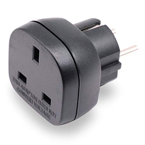 Adaptador de Viagem REYTID BSE-UK-EU (Reino Unido - Preto) DentJet - Conversores e adaptadores de viagem - tipo f, universal, 240V, 13A