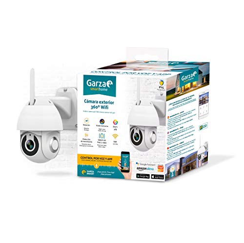 Garza Smart Home Câmara de Vigilância Ip Interior e Exterior 1080P Garza - Câmeras de vigilância - 1080p, wi-fi, visão nocturna, 360º