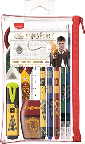Conjunto de Papelaria MAPED Harry Potter C/ 10 Acessórios Maped - Kits de desenho e pintura - papelaria, 10 acessórios, goma de borracha, tesoura infantil