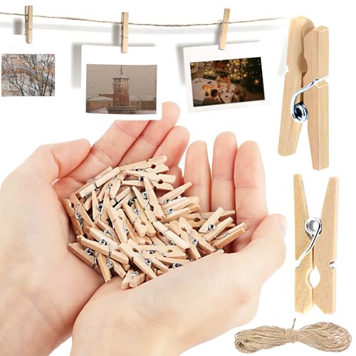 Conjunto de 200 Agarradores de Madeira MXTIMWAN MXTIMWAN - Prendedores de roupa - agarradores, madeira, 200 unidades