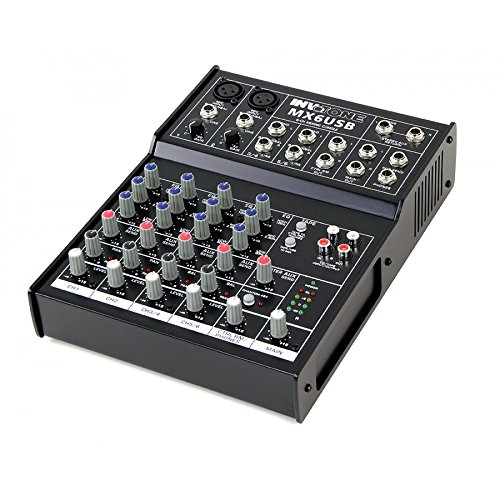 Mesa de mistura INVOXONIC MX6USB (6 Canais) Invotone - Mesas de áudio - 6 canais, mistura, usb
