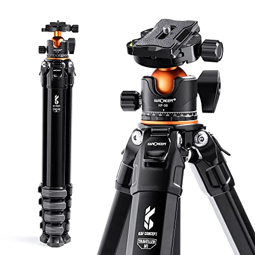 Tripé K&F Concept 177cm Alumínio (Alumínio - Altura Máx.: 177 cm) Shenzhen Zhuoer Photograph - Peças e acessórios para câmeras - 177 cm, alumínio, 3 pernas, preto