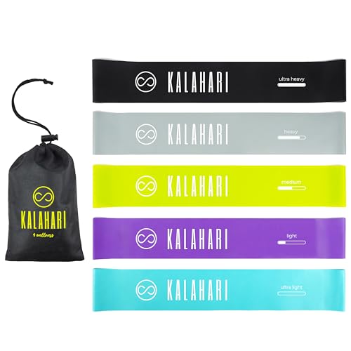 Conjunto de Bandas Elásticas KALAHARI Fitness Kalahari - Bandas de exercício - 3 tipos, parafuso, exercícios abdominais, pés e braços