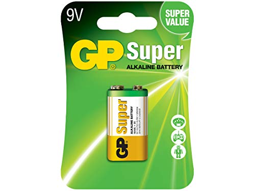 Pilha Recarregável GP SUPER Alkaline 9V Block 6LR61 GP - Baterias de uso geral - alcalino, prismático, 9V, 6LR61