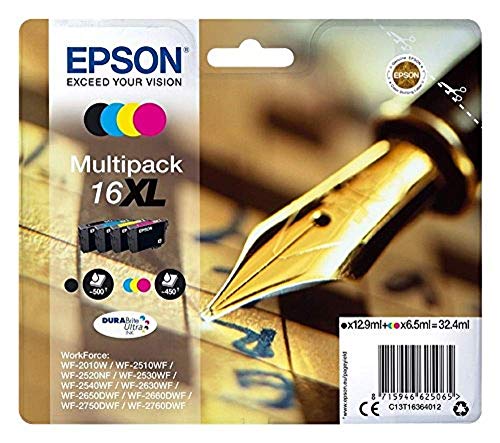 Tinteiro EPSON C13T16264012 Preto, Ciano, Magenta, Amarelo Epson - Cartuchos de toner e jato de tinta - preto, ciano, magenta, amarelo