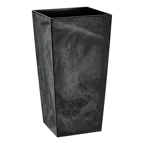 Vaso de Plástico Imitação de Pedra Preto 36 Cm KADAX KADAX - Móveis de exterior - plástico, imitação de pedra, preto, 36 cm