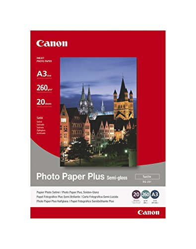 Papel Fotográfico CANON Photo Paper Plus SG-201 Canon - Papel de impressora e copiadora - semi-brilhante, glare-free, cores intensas, brilho suave