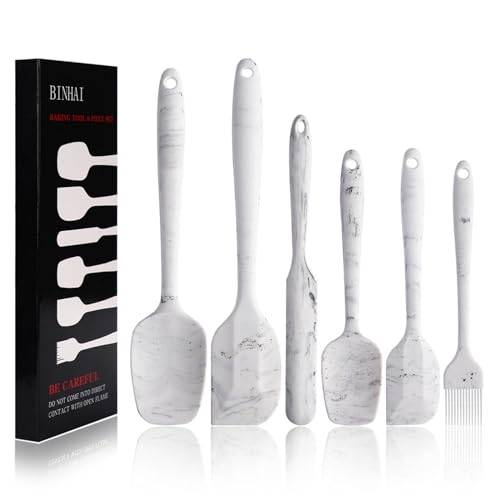 Conjunto de 6 Espátulas Binhai em Silicone com Mármol DHBJT - Espátulas - silicone, espátulas, conjunto, 6 peças