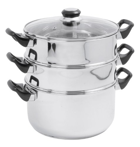 Panela de Cozer a Vapor CREALYS 503443 (Aço inoxidável) CREALYS - Cozedores de alimentos a vapor - aço inoxidável, resistente ao calor