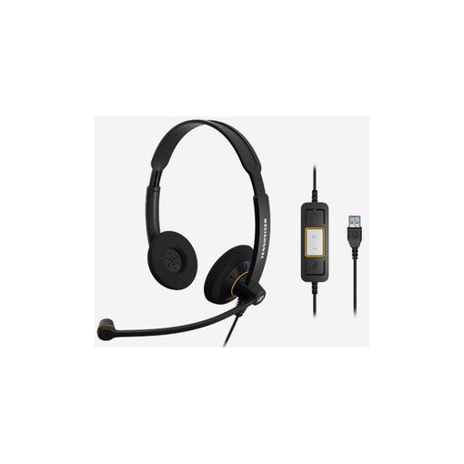Auscultadores com Fio SENNHEISER Impact SC 60 (On Ear - Microfone) Sennheiser - Fones de Ouvido com Microfone - com fio, on ear, microfone