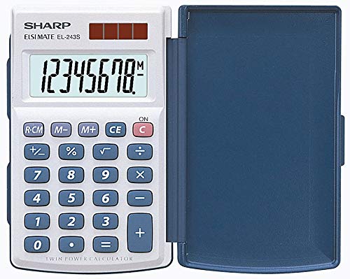 Sharp EL-243S calculadora com impressão 12/8 dígitos Preto, Prateado Sharp - Calculadoras - impressão, 12 dígitos, preto, prateado