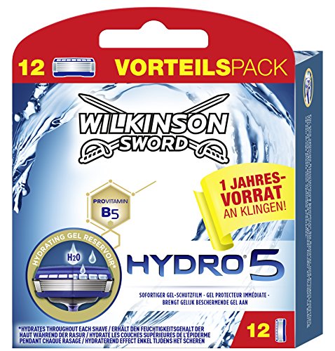Wilkinson Sword Hydro 5 Razor Blade Refill 12 Blades WILKINSON - Lâminas e navalhas de barbear - refil, 12 lâminas