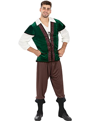 Fato Unisexo FUNIDELIA Camponês Medieval (Tam: M/L) Funiglobal - Roupa - unissex, medieval, camponês
