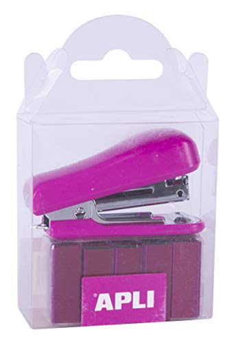 Agrafador APLI Pocket Rosa (Capacidade Max: 2000 agulhadas) APLI - Agrafadores - agragador, pocket, rosa, capacidade maxima 2000