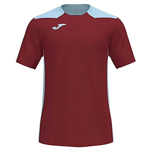 T-shirt para Homem JOMA Championship Azul para Futebol (XL) Joma - Roupa - manga curta, futebol, logotipo ricamado, corte contraste