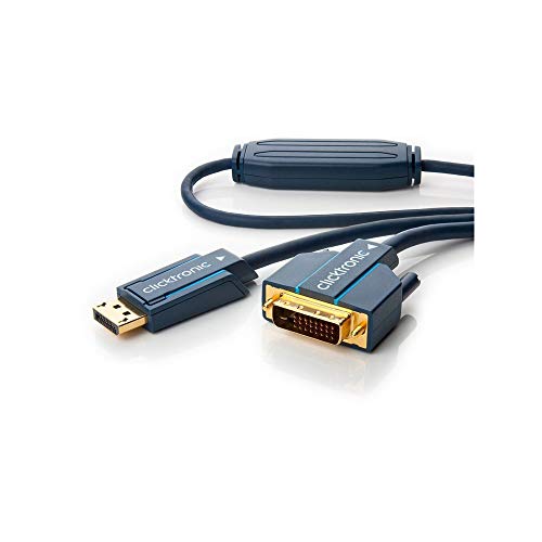 Adaptador CLICKTRONIC (DisplayPort e DVI - 1m) Clicktronic - Cabos de áudio e vídeo - displayport, dvi-d, 1m, masculino