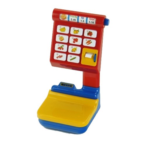 Brinquedo de Madeira THEO KLEIN Supermarket scale with electronic weight display Theo Klein - Brinquedos - brinquedo, madeira, supermercado, balança eletrónica, educativo