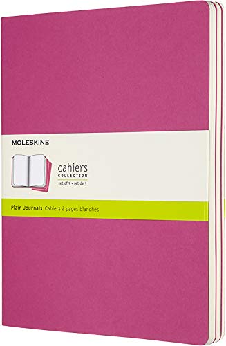Caderno Liso Cahier Moleskine XL Set de 3 - Rosa Kinetic Moleskine - Cadernos e bloco de notas - moleskine, XL, rosa, kinetic