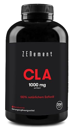 Suplemento Alimentar ZENEMENT CLA 1000Mg (200 Softgels) Zenement - Vitaminas e suplementos - reduzir peso, massa glicídica, CLA, 200 Softgels